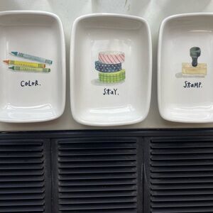Rae Dunn plates 3 pieces